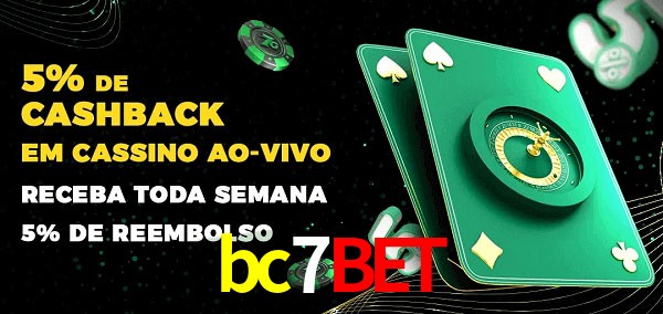 Promoções do cassino ao Vivo bc7bet